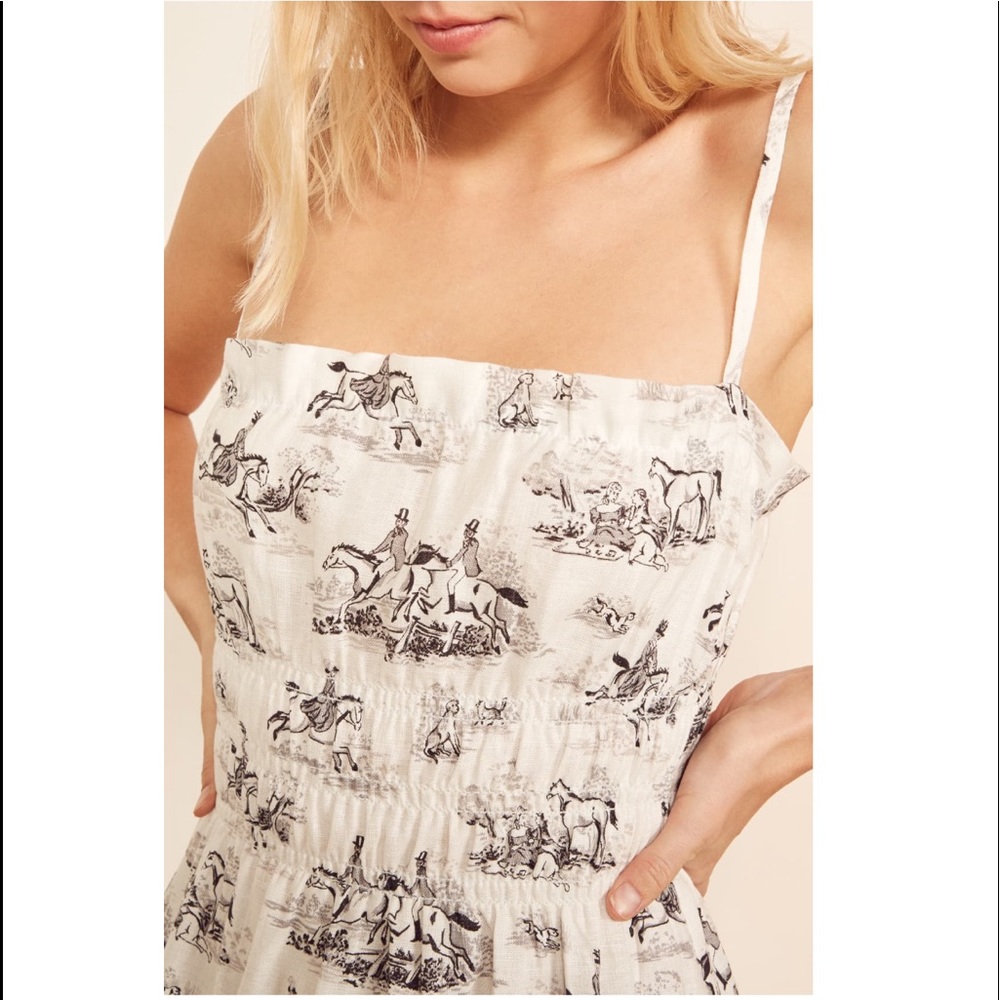 NWOT Reformation Faust linen midi dress